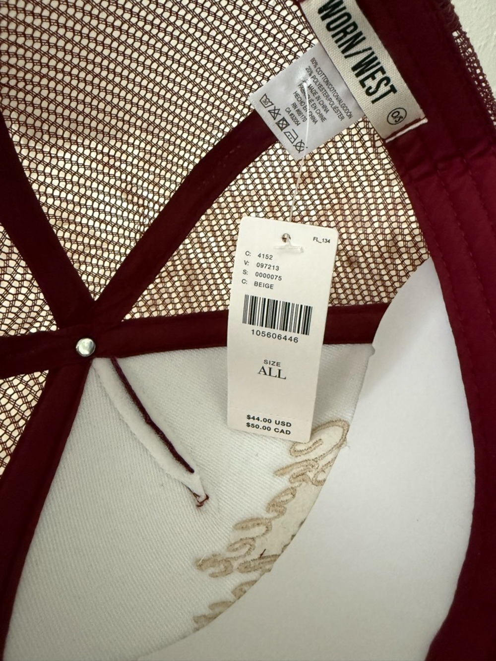 Anthropologie Worn/West Winter Trucker Hat - Chalet Cowboy Social Club - Picture 6 of 6